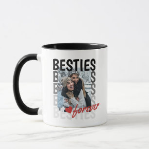 Black Besties Ombre Typography Photo Overlap Mug