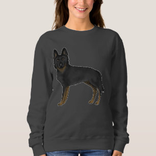 Black Bi-Colour German Shepherd Cute Cartoon Dog Sweatshirt
