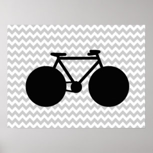 black bicycle decor idea & chevron