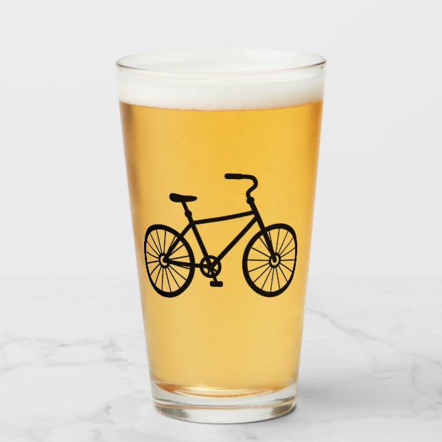 Black Bicycle Glass (Front Filled)
