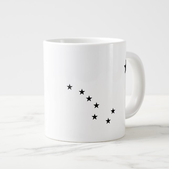 Black Big Dipper Large Coffee Mug (Front Right)