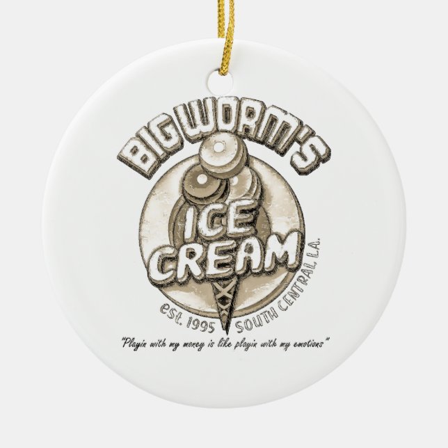 Black big worm  ceramic tree decoration (Front)