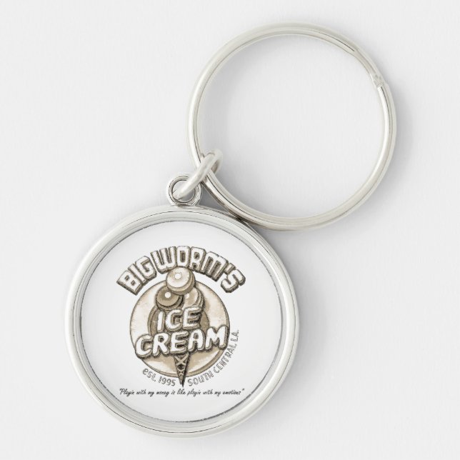 Black big worm  key ring (Front)