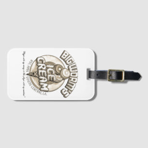 Black big worm luggage tag