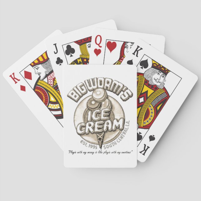 Black big worm  playing cards (Back)