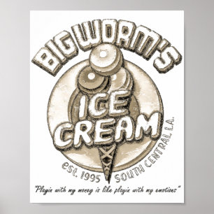 Black big worm  poster