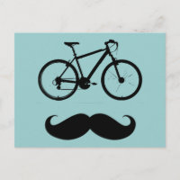 black bike moustache