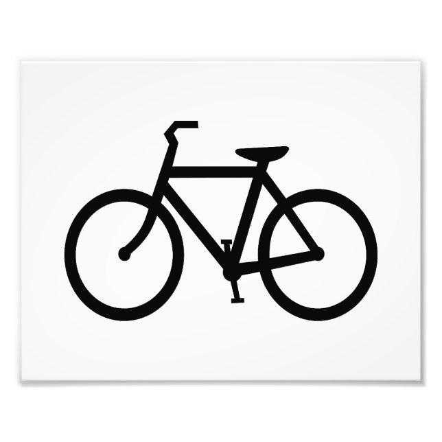 Black Bike Route Photo Print (Front)