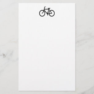 Black Bike Route Stationery