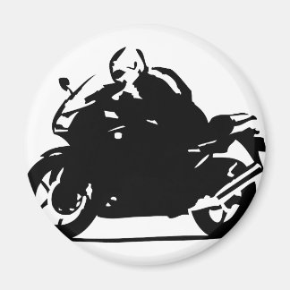 black biker icon motorcycle magnet