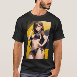 Black Bikini Girl bobuworks_ai T-Shirt