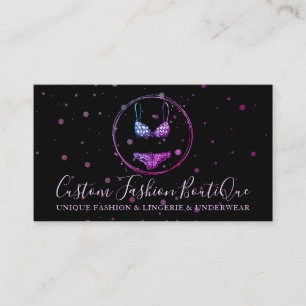 Black Bikini Swimwear Lingerie Underwear Bra Pants Business Card