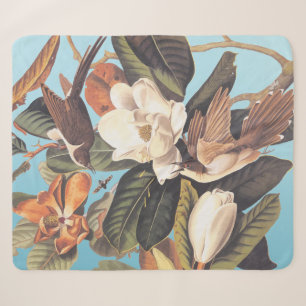 Black-Billed Cuckoo Bird Sherpa Blanket