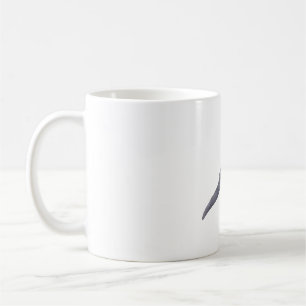 Black-billed magpie watercolor bird species art coffee mug