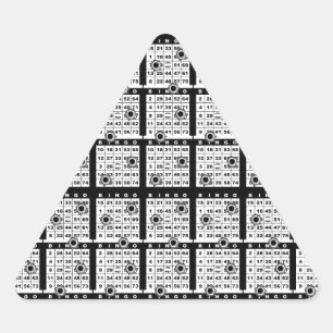Black Bingo Cards Triangle Sticker