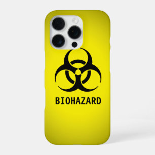 Black Biohazard Symbol iPhone 16 Pro Case