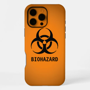Black Biohazard Symbol iPhone 16 Pro Max Case