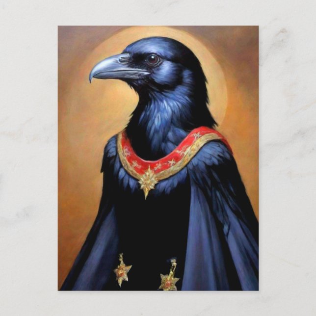 Black Bird Art Postcard (Front)