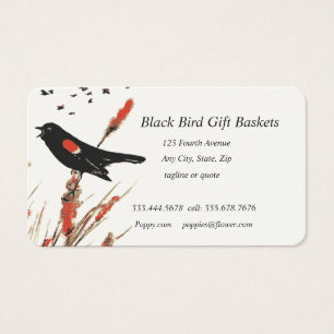 Black Bird Gift Baskets Custom Business Card