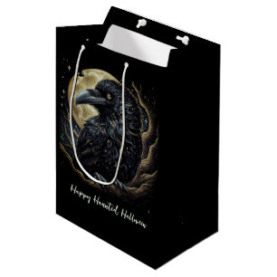 Black Bird Halloween Medium Gift Bag