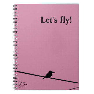 Black bird on a wire notebook