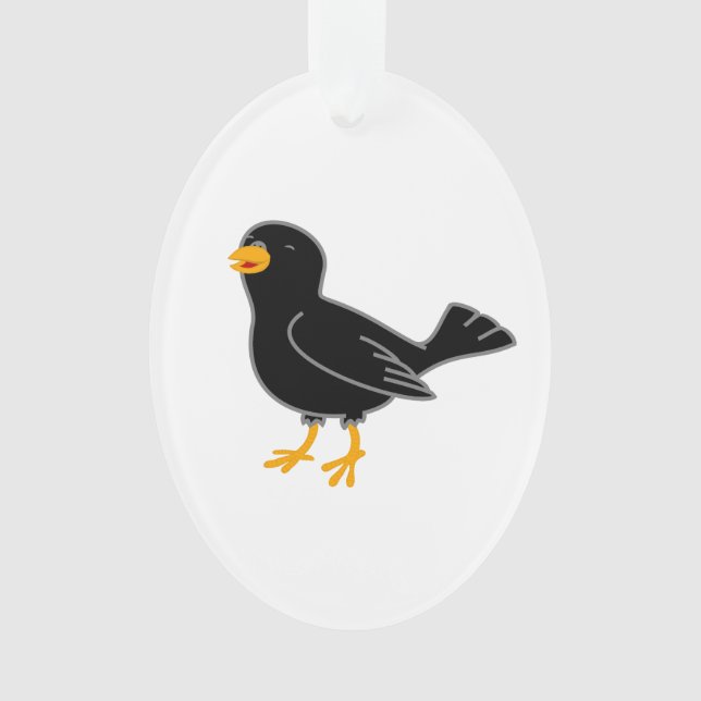 Black Bird Ornament (Front)