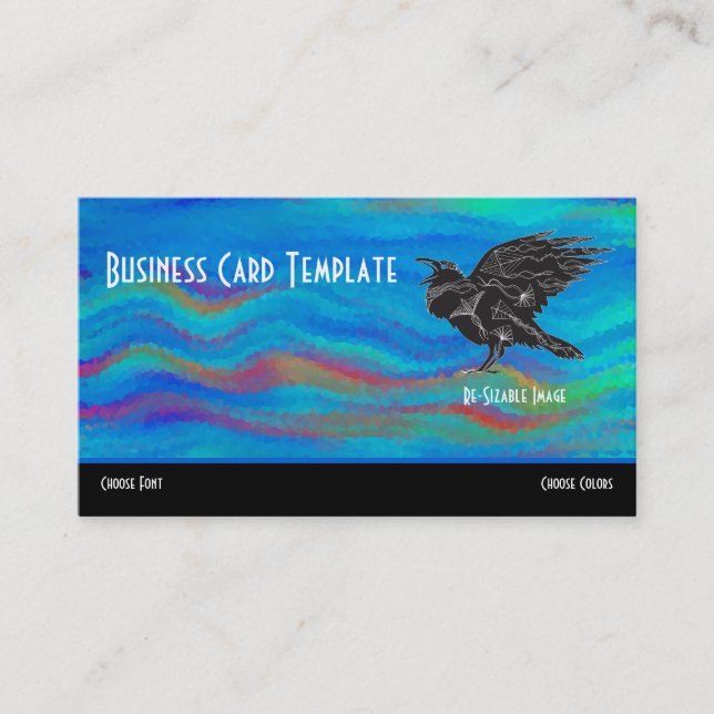 Black Bird Raven Business Card (Front)