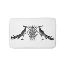 Black Birds Bath Mat