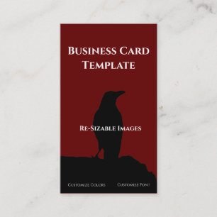 Black Birds Logo Raven Business Card