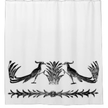 Black Birds Shower Curtain