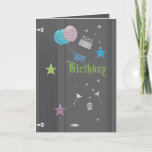 Black birthday card<br><div class="desc">This card will best express your good wishes for a happy birthday</div>