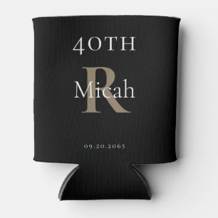 Black Birthday Party Favour Can Cooler
