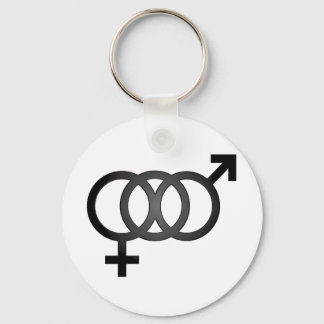 Black Bisexual Symbol Key Ring
