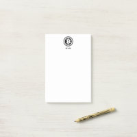 Black Bitcoin Logo Symbol Monogrammed