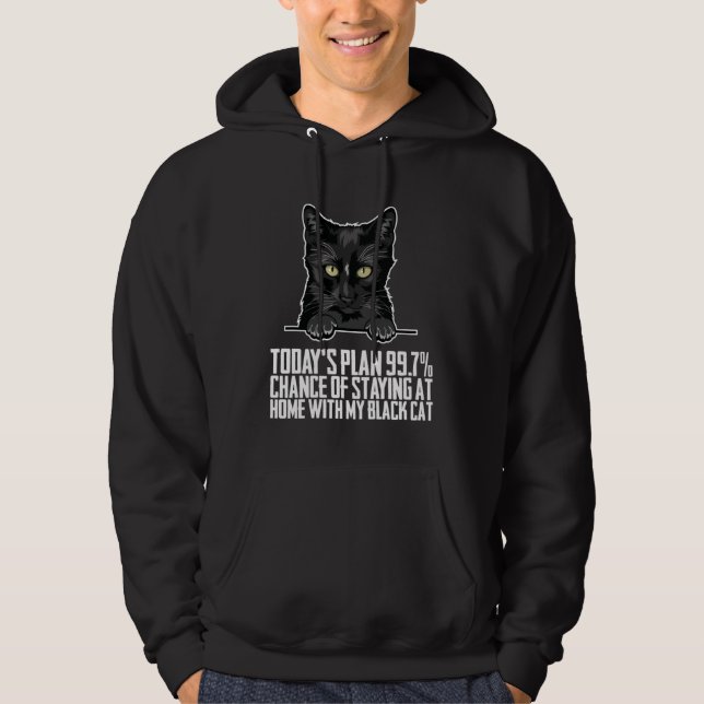 Black  Black cat  Black mom Hoodie (Front)
