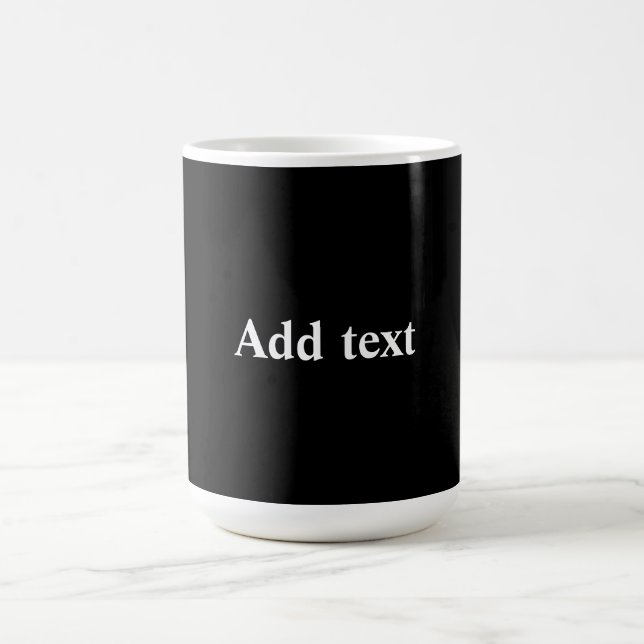 Black-black, simply elegant template, coffee mug (Center)