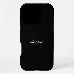 Black-black, simply elegant template, iPhone 16 pro max case