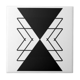 Black black triangles geometric shapes  tile