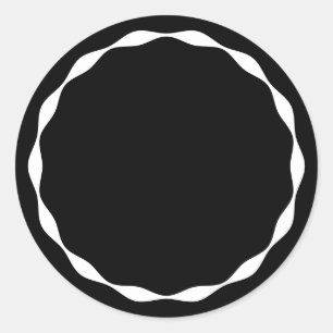 Black Blank Circle Custom Spice Sticker