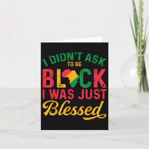 Black Blessed History Months Heritage Melanin Cult Card