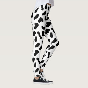 Black Blobs Flat Pattern Leggings