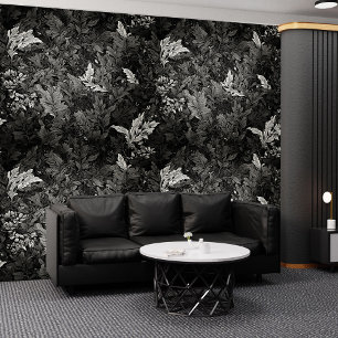 Black & Bloom: A Touch of Vintage on Peel & Stick Wallpaper