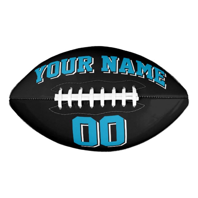 BLACK BLUE AND WHITE Custom Football American Football (Front)
