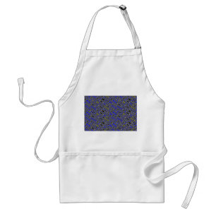 Black blue and Yellow Swirly Pattern Apron