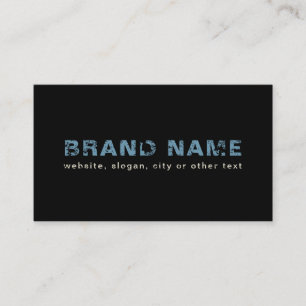 Black Blue Artsy Grunge Cool Brand + Your name Business Card