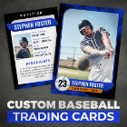 Black & Blue Baseball Trading Card Baseball Player