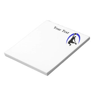 Black Blue Basketball Notepad