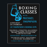 Black & Blue Boxing Gloves, Boxing Class Advert Flyer<br><div class="desc">Black & Blue Boxing Gloves,  Boxing Class Advert Flyers By The Business Card Store.</div>