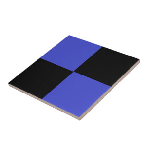 Black Blue Check Keramic Tile