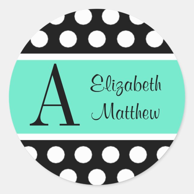 Black & Blue Custom Last and First Name Sticker (Front)